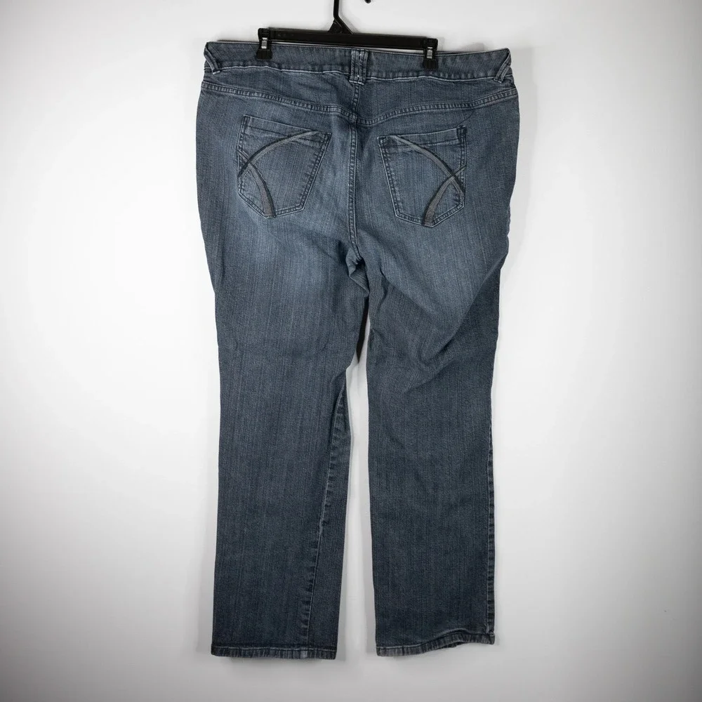 Vintage Lane Bryant Venezia Dark Jeans Women's‎ 20 wide leg stretchy